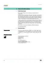 Preview for 6 page of Fona Aquamarine Operating Instructions Manual