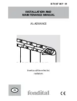 Preview for 1 page of Fondital AL-ADVANCE Installation And Maintenance Manual