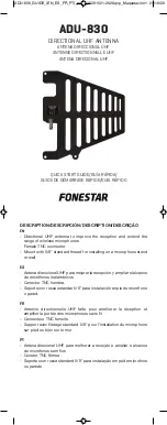 Preview for 1 page of FONESTAR ADU-830 Quick Start Manual