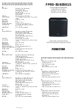 FONESTAR FPRO-SUB25015 Quick Start Manual preview