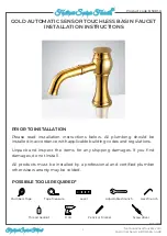 FONTANA SENSOR FAUCETS B5081-G Installation Instructions Manual preview