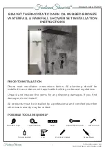 Fontana Showers BRAVAT FS1059 Installation Instructions Manual предпросмотр