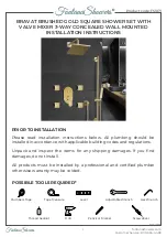 Fontana Showers BRAVAT FS1071 Installation Instructions Manual preview