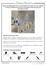 Preview for 1 page of Fontana Showers FS1048 Installation Instructions Manual