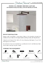 Fontana Showers FS109RB Installation Instructions Manual preview