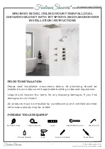 Fontana Showers FS1522D Installation Instructions Manual предпросмотр