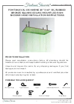 Preview for 1 page of Fontana Showers FS256DOR Installation Instructions