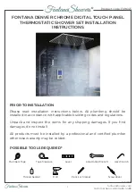 Preview for 1 page of Fontana Showers FS9645 Installation Instructions Manual