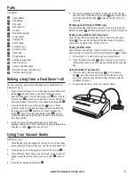 Preview for 5 page of FoodSaver FFS002 User Instructions