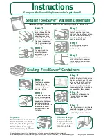 Preview for 2 page of FoodSaver MealSaver Quick Start Manual