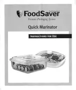 FoodSaver Quick Marinator Instructions For Use Manual preview