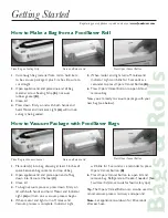 Preview for 2 page of FoodSaver V240 Quick Start