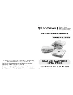 Preview for 1 page of FoodSaver Vacuum Sealed Containers Reference Manual