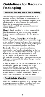 Preview for 8 page of FoodSaver VS1185 Reference Manual