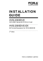 Preview for 1 page of FOR-A HVS-2000DVE Installation Manual