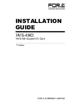 FOR-A HVS-49IO Installation Manual preview