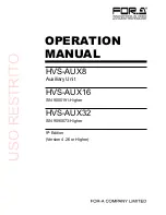 FOR-A HVS-AUX16 Operation Manual preview