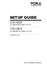 FOR-A LTS-10GR Setup Manual предпросмотр