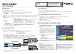 Предварительный просмотр 2 страницы FOR-A MFR-3100EX Quick Setup Manual