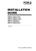 FOR-A MFR-8SDIEX Installation Manual предпросмотр