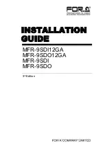 Предварительный просмотр 1 страницы FOR-A MFR-9SDI Installation Manual