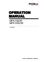 Preview for 1 page of FOR-A MFR-9SDIR Operation Manual