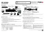 Предварительный просмотр 2 страницы FOR-A MV-42HSA Quick Setup Manual