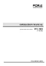 Preview for 1 page of FOR-A VFC-1000 Operation Manual