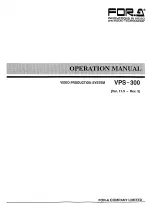 Preview for 1 page of FOR-A VPS-300 Operation Manual