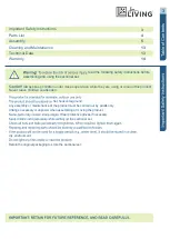 Предварительный просмотр 3 страницы for Living 399-4006-6 Assembly Instructions Manual