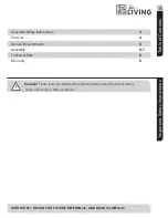 Preview for 3 page of for Living A111501200 Assembly Instructions Manual