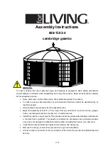 Preview for 1 page of for Living cambridge gazebo 088-1383-4 Assembly Instructions Manual