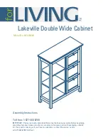 Preview for 1 page of for Living Lakeville Double Wide Cabinet 063-3869-6 Assembly Instructions Manual