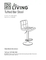 Preview for 1 page of for Living Tufted Bar Stool H-6302BK Assembly Instructions Manual