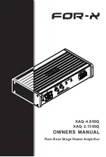 Предварительный просмотр 1 страницы For-x XAQ-4.80SQ Owner'S Manual