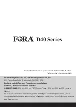 Preview for 120 page of Fora D40d Owner'S Manual