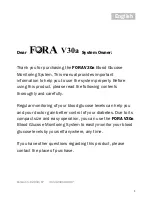 Fora V30a Read Before Use preview