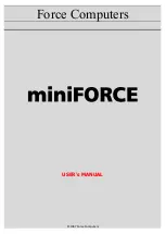 Предварительный просмотр 1 страницы Force Computers miniFORCE 2P/32 User Manual