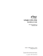 Force Computers SPARC/CPU-5TE Installation Manual preview