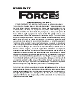 Preview for 16 page of Force USA F-1360 Owner'S Manual