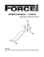 Preview for 1 page of Force USA F-AAB-B Owner'S Manual