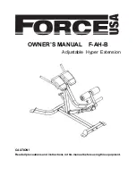 Force USA F-AH-B Owner'S Manual preview