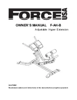 Preview for 1 page of Force USA F-AH-B Owner'S Manual