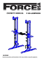 Force USA F-G3-LEGPRESS Owner'S Manual preview