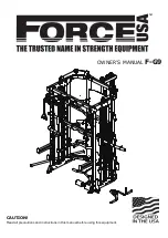 Preview for 1 page of Force USA F-G9 Owner'S Manual