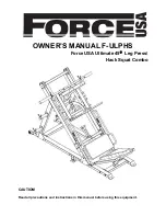 Preview for 1 page of Force USA F-ULPHS Owner'S Manual