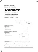 Force 18 V NiCd PT100118 Operator'S Manual preview