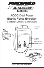 Forcefield DUALGIZER DG1 Installation & Operation Instructions предпросмотр