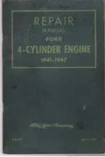 Ford 1941 4-cylinder engine Repair Manual preview