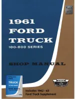 Preview for 1 page of Ford 1961 TRUCK 100 SERIES Shop Manual